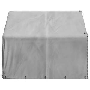 Caseta Grande para Perros de Exterior, de Acero Galvanizado Plateado, Casa y Muebles para Mascotas - Product Image 4