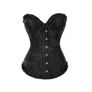Faja Reductora de Cintura Overbust para Pérdida de Peso, Corsé de Satén Negro con Varillas de Acero, Corsés Lisos Ajustables de la Mejor Calidad de Pakistán - Product Image 2