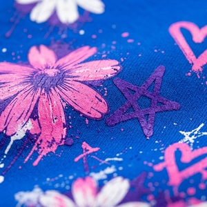 Ensemble de survêtement pour femmes, bleu, motif floral graffiti, sweat-shirt oversize, pantalon large, streetwear, mode décontractée, tenue en deux pièces - Product Image 4