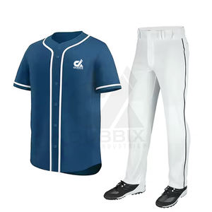 Maillot de baseball personnalisé respirant toutes les tailles disponibles pour l'équipe d'adultes avec nom et numéro en stock - Product Image 3