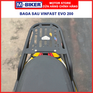 Porte-bagages arrière en acier noir mat durable de type plaque pour scooter électrique VinFast Motio |   M-Biker - Product Image 2