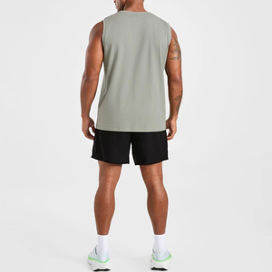 Hot Sale Men's Sporty <b>Tank</b> <b>Top</b> <b>Loose</b> Fit Sleeveless Custom Front Logo Lightweight Summer Fitness Workout Muscle Fitness - Product Image 3