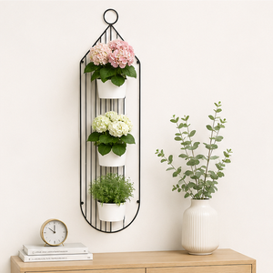 Juego de Macetas Modernas de Metal para Montar en la Pared, Soporte de Hierro de Varios Niveles para Macetas Colgantes, Decoración para Interiores, Jardín, Sala de Estar y Balcón - Product Image 4