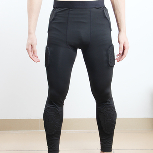 Pantalones de Compresión para Hombre, Largos, de Color Sólido, Material Spandex/Nylon, Cintura Elástica, Acolchado Protector, Color Personalizado - Product Image 6