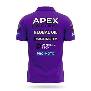 Créez votre propre polo de course automobile, broderie par sublimation, léger, grandes tailles, maillot pour équipe de mécaniciens et personnel. - Product Image 1