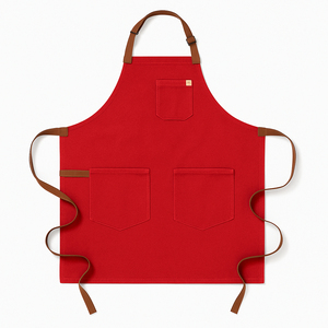 Tablier de cuisine en soie personnalisé haut de gamme pour homme, impression en relief, demi-manches, tissu et couleurs personnalisables, motifs sur mesure, pour restaurant et bar - Product Image 5