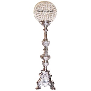 Copa de cristal acrílico plateado multiusos, portavelas, centro de mesa para eventos de boda, suministros de decoración para fiestas - Product Image 1