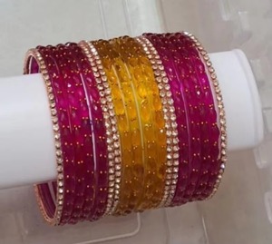 Multicolor Islamic Wedding Peace Imitation Pearl Jelly Bangles Women Girls Stackable <b>Crystal</b> Rhinestone Fashion Jewelry - Product Image 3