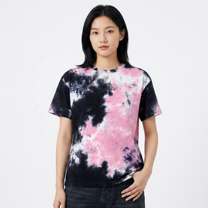 เสื้อยืดแขนสั้นผู้ชาย คอกลม ลายไท-ได ทรงปกติ ผ้าถัก สีชมพู ดำ ขาว ลายพิมพ์ - Product Image 5