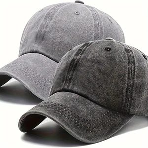 Custom Plain Washed Denim Baseball Hat Breathable Outdoor Sun Visor Cap Adjustable Strapback Retro Casual Hip Hop Dad Hats - Product Image 2
