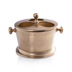 ถาดแช่ไวน์ทองเหลืองหรูหราสำหรับหลายขวด วางบนโต๊ะ สำหรับงานปาร์ตี้  ที่เก็บขวดไวน์สามช่องสุดหรูหรา - Product Image 1