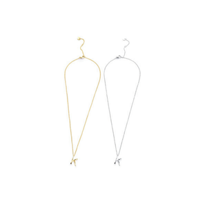 Collar con Colgante de Diamante en Forma de Letra K de Acero Inoxidable, Estilo Minimalista Unisex para Uso Diario, 6 Opciones de Color - Product Image 2