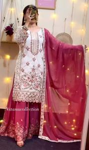 COLECCIÓN EID, Nuevo Vestido Estilo Salwar Kameez Indio/Pakistaní para Mujer, en Gororgette, Listo para Usar, en Empaque Premium - Product Image 6