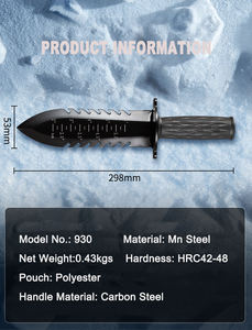 Couteau de chasse robuste en acier inoxydable à double denture avec étui de transport OEM - Product Image 2