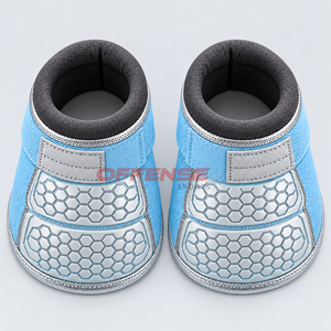Modernas botas de protección para caballos diseñadas con materiales flexibles y duraderos y correas ajustables para un rendimiento fiable en el entrenamiento. - Product Image 4