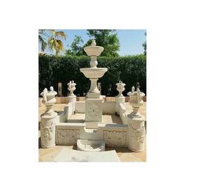 Meilleure vente en gros fontaine blanche extérieure fontaine murale en marbre à vendre décoration de jardin fontaine d'eau en marbre blanc - Product Image 2
