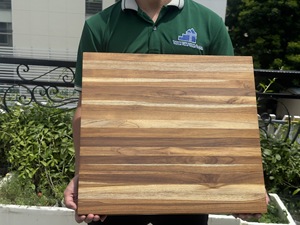 High-quality Rectangular Solid <b>Wooden</b> Chopping Board Anti-Slip Single <b>Piece</b> Package Made in Vietnam - Product Image 5