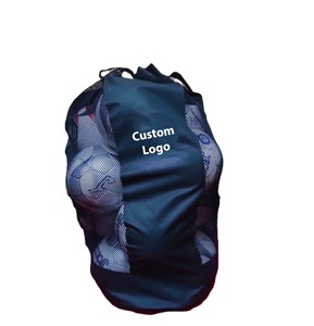 Bolsa de fútbol personalizada de pana con cordón, portátil, lavable y reciclable para 10-15 balones - Product Image 2