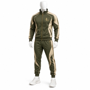 ชุดออกกำลังกายสำหรับผู้ชาย ดีไซน์เหมาะสำหรับสวมใส่ทุกวัน เสื้อแจ็คเก็ตและกางเกงกีฬาน้ำหนักเบา สวมใส่สบาย ทรงสปอร์ต ลำลอง - Product Image 4