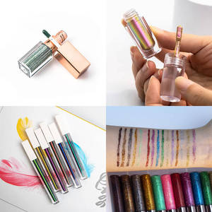 Fard à paupières liquide à marque privée, haute pigmentation, waterproof, longue tenue, pailleté, métallique, effet caméléon, maquillage végétalien - Product Image 2