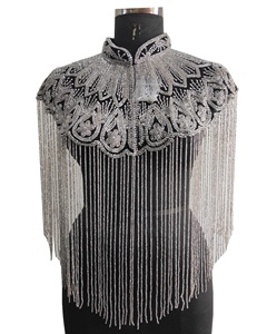 European Hot selling Women Party Wear Trendy and Sexy Women's <b>Tops</b> Super Sparkling Evening capes for Women - Product Image 1