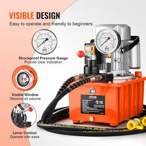 Pompa Idraulica Elettrica 750W 110V con Capacità 488 In3/8L, Valvola Manuale a Doppia Azione, 10000 PSI, Pompe Elettriche - Product Image 5