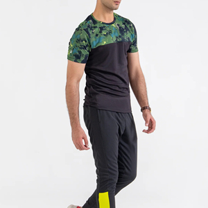 เสื้อยืดคอกลมผู้ชายทรงปกติ ผ้าถัก โพลีเอสเตอร์ 100% แห้งเร็ว ระบายอากาศดี เป็นมิตรกับสิ่งแวดล้อม เหมาะสำหรับออกกำลังกายในฤดูร้อน - Product Image 2