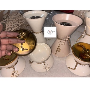 Trending Design Brass and Stainless Steel Gold Color Customized Shape Bakhoor and Incense Burner Bowl with Finest Quality - Product Image 2