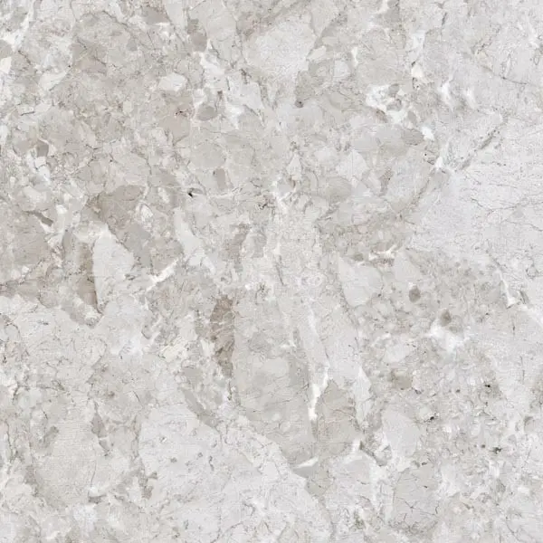 Tùy chỉnh tráng men bóng Sứ đánh bóng gạch lát sàn đá Granite: Thiết kế màu xám breccia, mẫu gốm 24x24, 600x600, sàn 60x60