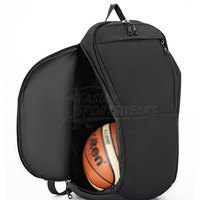 Sac de basketball en polyester résistant aux déchirures avec fermeture éclair, design personnalisé, grande capacité, léger pour une gestion sécurisée de l'équipement d'équipe