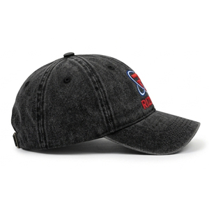 Gorra de Béisbol RIZNA de Mezclilla Twill, 6 Paneles, Ajustable, Unisex, Estilo Casual Vintage, Lavada, con Logotipo Bordado en 3D en el Panel Frontal, Azul, Algodón, Metal - Product Image 4