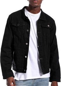 Veste en jean décontractée pour homme, 100 % coton, avec logo personnalisé sur le devant, respirante, écologique, séchage rapide, pour usage extérieur, 280g, vente en gros - Product Image 4