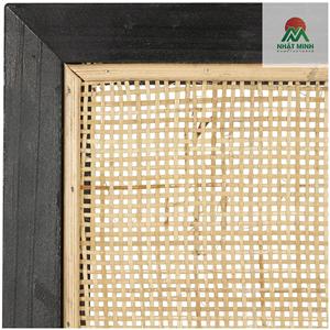 Brown Wall <b>Mirror</b> with Black Accent Frames.<b>Mirrors</b>, rattan, <b>pine</b> wood, and MDF wood create a natural, free-spirited look - Product Image 2