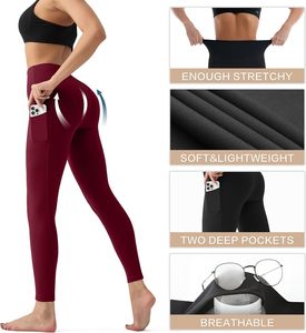 Leggings pour femmes à haute élasticité, tissu doux, pantalons de yoga, collants de sport anti-transparence, vêtements de sport confortables, vêtements de fitness extensibles - Product Image 2