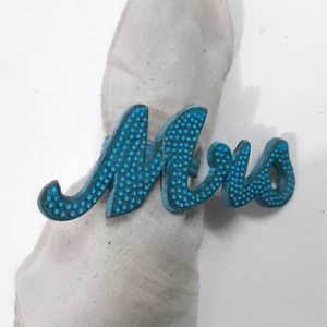 Anneaux de serviette en aluminium de style oriental classique, écologiques, motif aubergine, pour les fêtes - Product Image 4