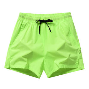 Men's Solid Color Quick Dry Shorts Mid Waist Drawstring Casual Style 100% Polyester Short Length - Product Image 2