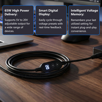 Câble convertisseur PD vers DC 5V 9V 12V 15V 20V pour routeur WiFi, batterie externe, chargeur de déclenchement, affichage de puissance, cordon d'alimentation, adaptateur UPS 2.5mm 5.5mm