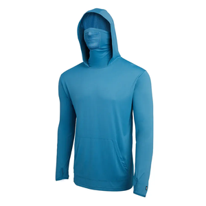 Sweat à capuche de pêche haute performance pour hommes grandes tailles, protection solaire UPF 50, 100 % polyester avec logo personnalisé - Product Image 5