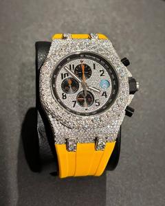 Reloj de Lujo con Diamantes Moissanite de Diseño Exclusivo, con Piedras de Claridad VVS y Caja de Acero Inoxidable para Hombre, Uso Diario y para Fiestas - Product Image 6