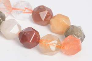 ลูกปัดควอตซ์รูทิเลเต็ดขนาด 7-8 มม. ทรงดาวเจียระไน ลูกปัดพลอยแท้ธรรมชาติแบบครึ่งเส้น ลูกปัดแบบหลวม มีตัวเลือกแบบขายเป็นชุดใหญ่ - Product Image 6