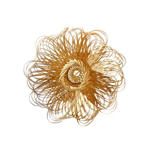 Abat-jour moderne en rotin, suspension florale, abat-jour abstrait en osier tressé, couvercle de lampe suspendue pour restaurant - Product Image 3
