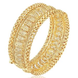 Gold Plated Alloy Bangle Set Women's Classic Bangles Wedding Jewelry <b>Gift</b> - Product Image 1