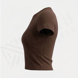 Débardeurs courts pour femmes de qualité supérieure, style vintage, col rond, décontractés, personnalisés, pour jeunes filles, streetwear, design de vêtements à la mode - Product Image 3