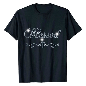 T-shirt en strass pour homme, fabriqué aux États-Unis, brillant et élégant, en coton de haute qualité, style streetwear décontracté. - Product Image 4