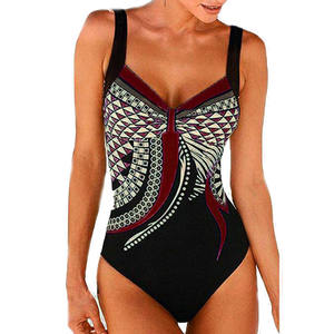 Maillot de bain une pièce sexy pour femme, nouveau, couleur unie, col en V, taille haute, coupe triangle, vente en gros - Product Image 5