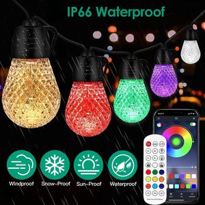 52.5FT Smart RGB LED Outdoor <b>String</b> Lights Colorful Patio Lights IP66 Waterproof for Stage Lighting - Product Image 6