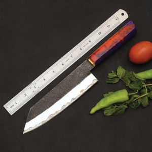 มีดเชฟเหล็กกล้าคาร์บอนขนาด 13 นิ้ว ทำมือโดย Ahmad Fabric พร้อมปลอกหนัง ด้ามจับสวยงาม ปรับแต่งได้ตามต้องการ - Product Image 3