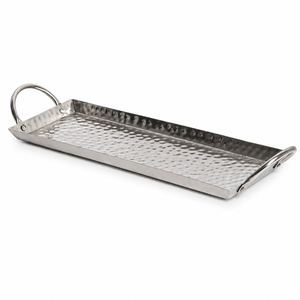 Bandeja Rectangular de Acero Inoxidable Martillado, Moderna y Lujosa, para Servir Alimentos en Hoteles, Restaurantes y Buffets - Product Image 6