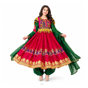 Premium Quality Afghan Long Sleeves Maxi Style Afghan Kuchi Dresses In Low Price Low Moq <b>Top</b> Trending Afghan Kuchi Dress - Product Image 1