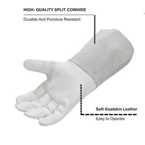 Guantes de Soldadura Tig de Piel de Cabra de Primera Calidad, Recubrimiento de Látex, Alta Destreza, Forro Suave, Personalizados, Anti-Impacto, Alta Visibilidad, Venta al Por Mayor - Product Image 2